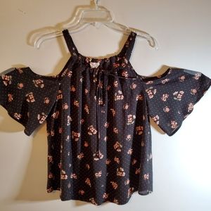 Blouse floral black